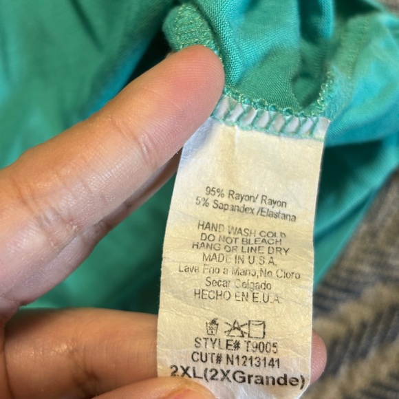 💘5 for $25 // Size 2XL Green Long Sleeve Blouse - Picture 10 of 10